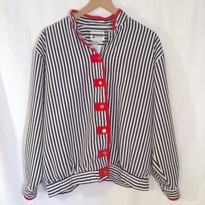 Joyce 80’s vintage stripe bomber jacket
